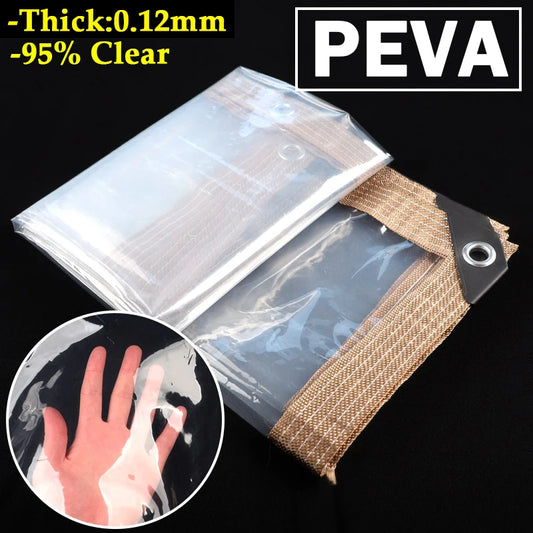 Clear Outdoor Tarpaulin Pergola Curtain Transparent PEVA Rainproof Window Film for Home Weather Protection