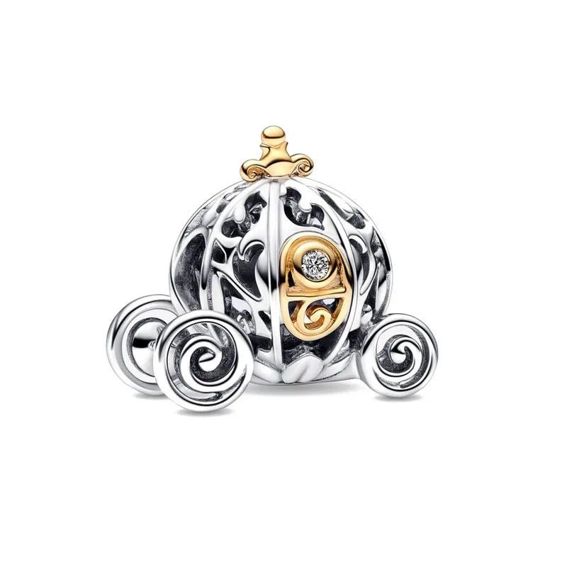 Exquisite 925 Silver Shell Bead Mouse Pendant for European Bracelets – DIY Jewelry Accessory with Zircon
