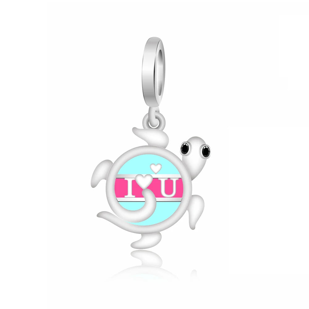 Sterling Silver Ocean-Themed Charm Pendant for Bracelets and Necklaces M0623