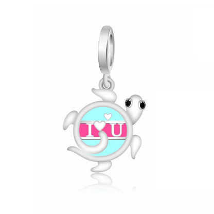 Sterling Silver Ocean-Themed Charm Pendant for Bracelets and Necklaces M0623