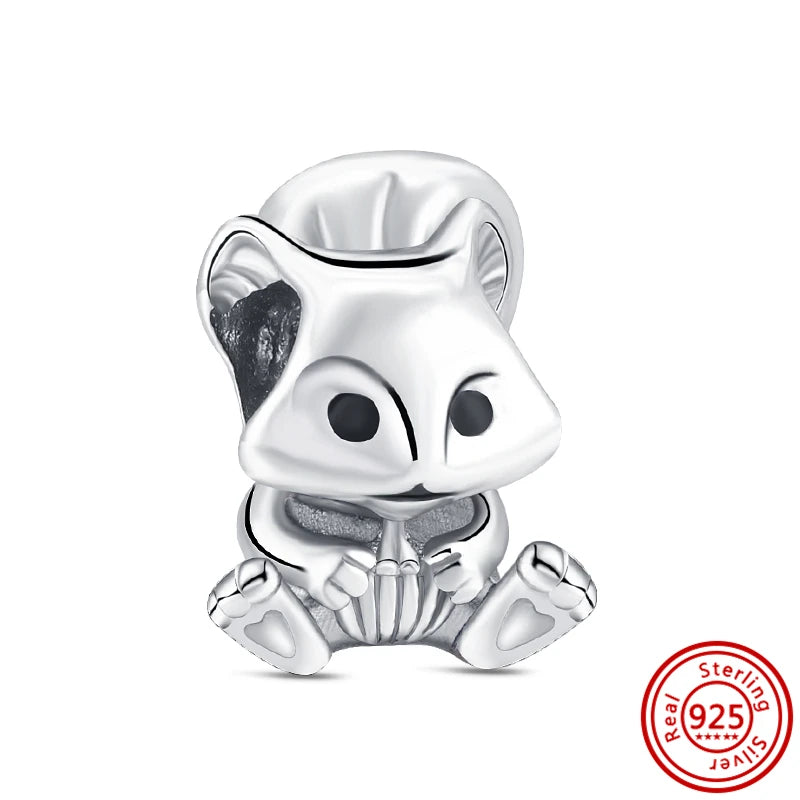 Silver Animal Hearts Infinity Crown Bead Charms Bracelet for Women 925 Sterling Silver Jewelry Y129
