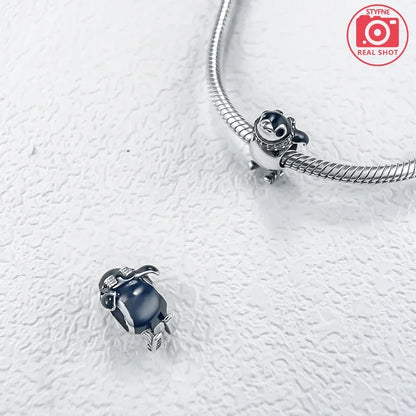 Original 925 Silver Dragon Pig Lion Penguin Charm Bead Jewelry for Women