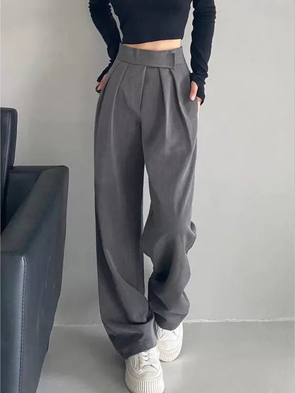 Wide Leg Palazzo Pants For Women High Waist Office Black