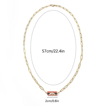 Stainless Steel Chain Lucky Eye Amulet Amour Love Necklace Bohemian Jewelry XN115-11 CHINA