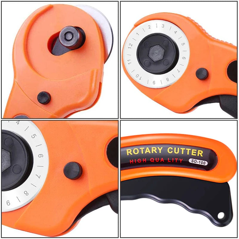 Ergonomic 45mm Rotary Cutter Set - Top-Rated Leather Craft Tool for Effortless DIY Sewing & Quilting