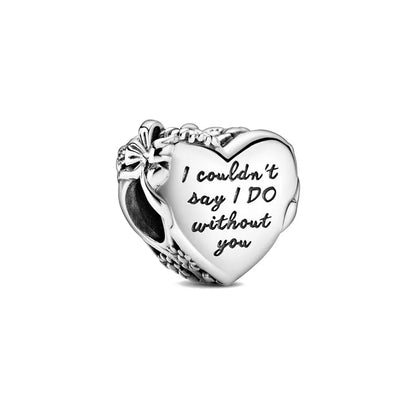 European 925 Sterling Silver Family Tree Charms with Zircon Beads for DIY Bracelets and Necklaces for Women