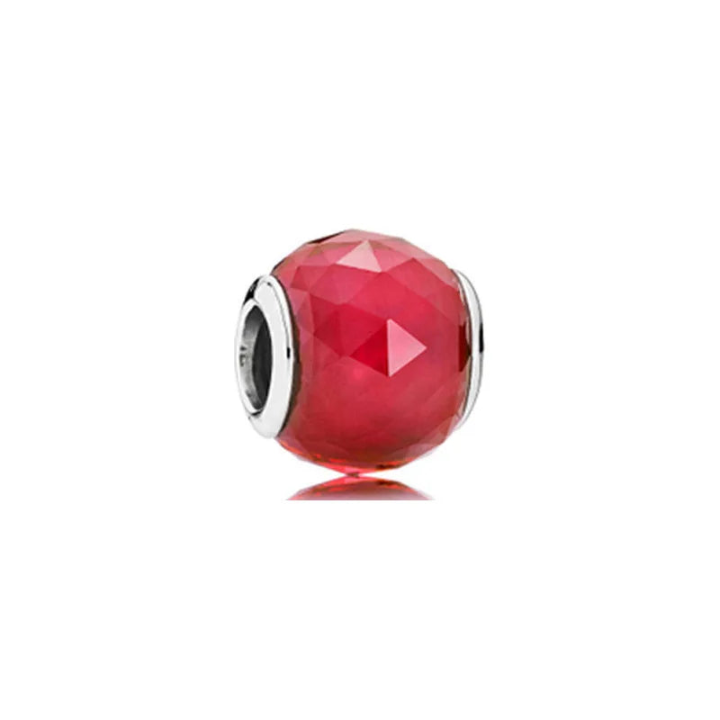 2025 Trendy 925 Silver Colorful Glass Beads for European Bracelets DIY Exquisite Jewelry