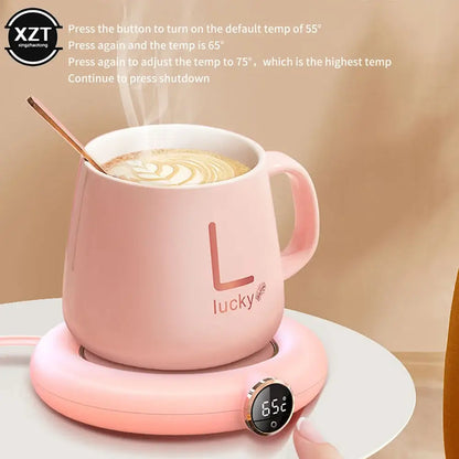 USB Coffee Cup Warm Heating Pad DC 5V Coaster With Timer
