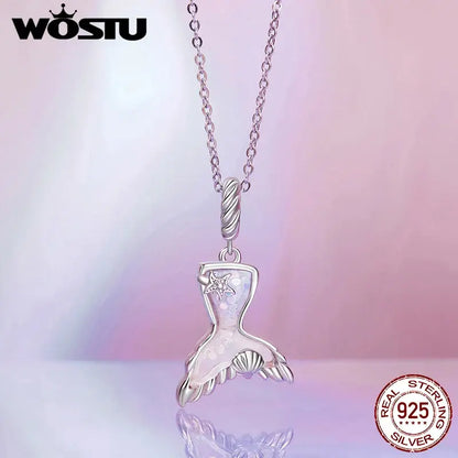 WOSTU 925 Sterling Silver Aurora Butterfly Heart Charm Beads with CZ Stones