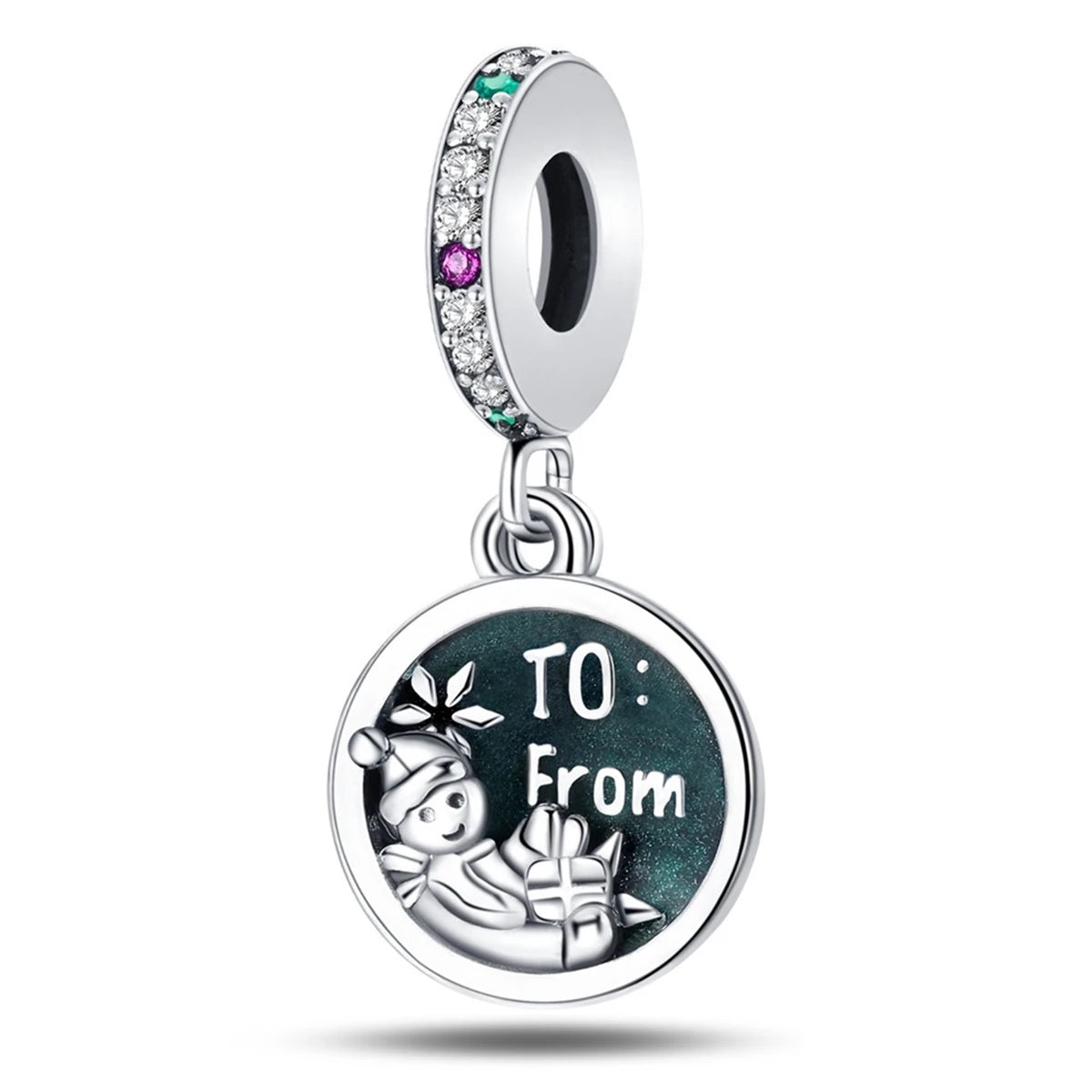 2025 Sterling Silver Christmas Charm Beads for Bracelets and Pendants STC448