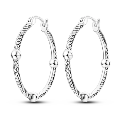 925 Silver Geometric Hoop Earrings for Women with Zircon Moon and Heart Design Fashion Jewelry Gift