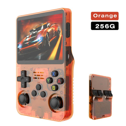 R36S 128GB Retro Handheld Game Console Linux 3.5 Inch IPS Screen Portable Pocket Player Dual Joysticks 15000 Games Expandable 64GB 256GB Kid Gift