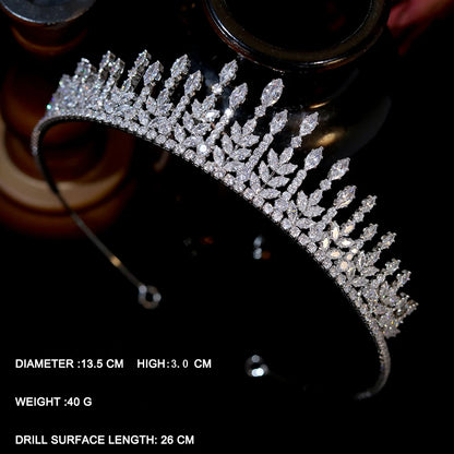 ASNORA Elegant CZ Crystal Bridal Tiara and Crown for Women - Perfect Wedding and Pageant Headwear Gift
