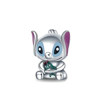 925 Silver Teddy Bear Beads and Mouse Pendant for European Original Bracelet DIY Exquisite Jewelry