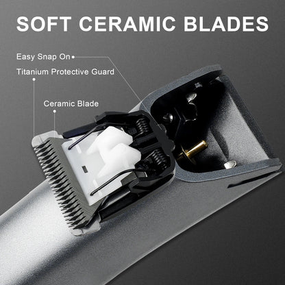 Electric Trimmer for Men's Groin Hair: Waterproof Groomer