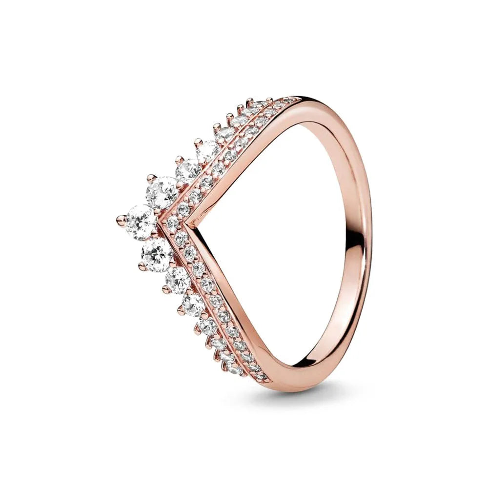 925 Sterling Silver Heart Zircon Ring for Women - Elegant European Wedding Jewelry P2018