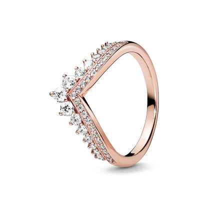 925 Sterling Silver Heart Stone Ring for Women with White Zircon Elegant Wedding and Party Jewelry Sizes 6 to 9 P2018