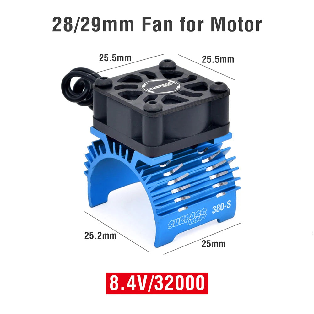 SURPASS HOBBY RC Motor Fan Cooling Heatsink for 380 390 540 550