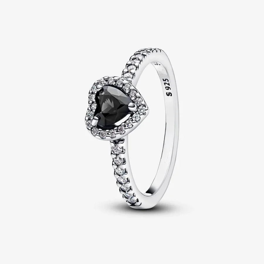925 Sterling Silver Colorful Heart Zircon Ring for Women Unique Valentine Birthday Gift Sizes 6 to 9