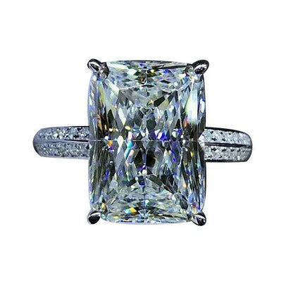 Luxury Big Square Crystal Stone Bridal Ring for Women – Stunning Wedding Engagement Party Jewelry and Perfect Anniversary Gift