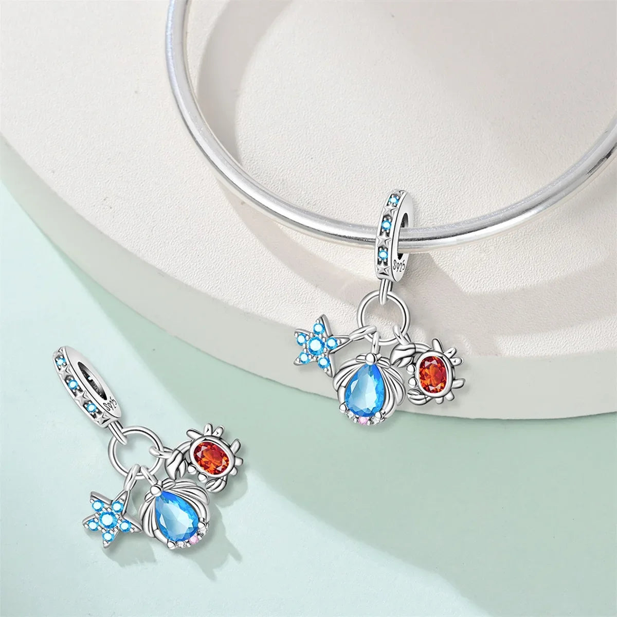 Sterling Silver Family Tree Charm Pendant Zircon Tree Of Life Necklace Bracelet Jewelry Gift