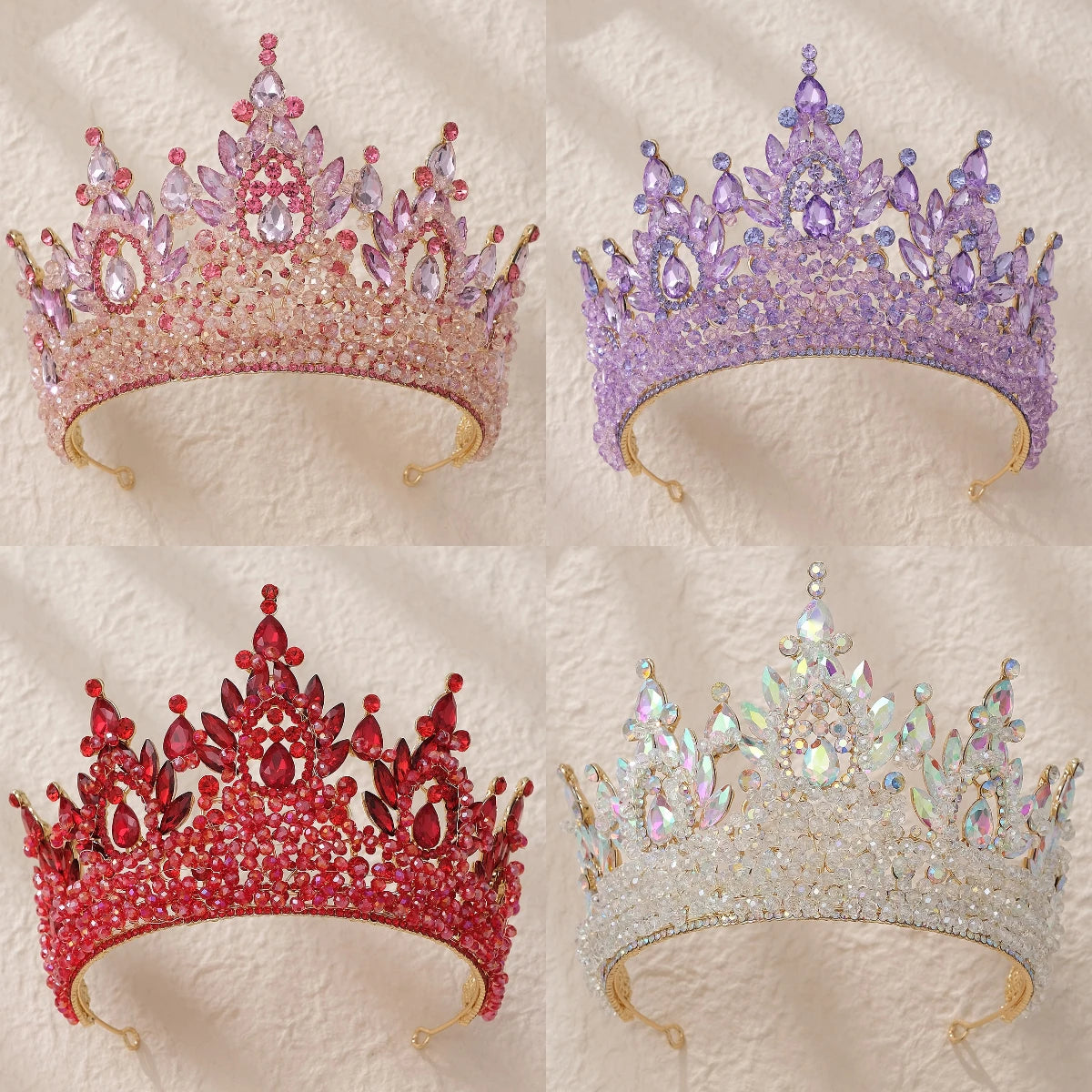Luxury Bridal Diamond Crystal Rhinestone Tiara Headpiece for Wedding and Special Occasions