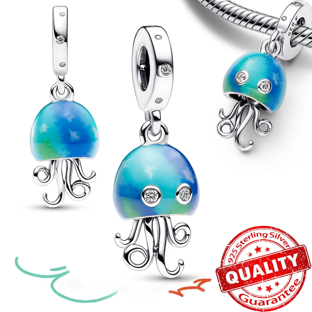 Sterling Silver Ocean-Themed Charm Pendant for Bracelets and Necklaces FCC251