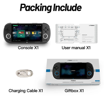 Trimui Smart Pro Handheld Game Console 4.96 Inch IPS Screen Linux OS Joystick RGB Lighting Retro 10000 Games Type C Portable Gift