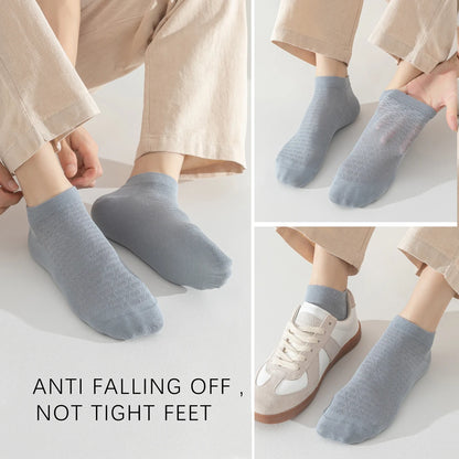Men Cotton Ankle Socks 3 Pairs Breathable Mesh Lightweight
