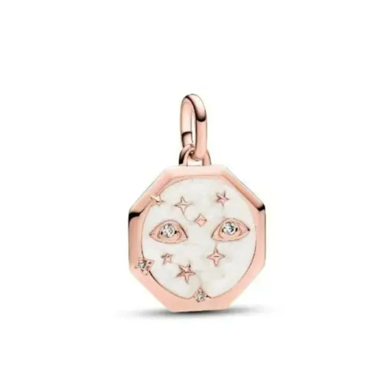 2025 Hot Selling 925 Silver ME Series Golden Tooth Elephant Pendant for European Original ME Bracelet DIY Charm Jewelry