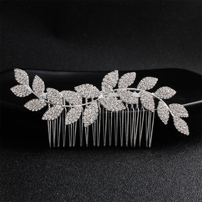 Efily Classic Silver Wedding Hair Combs - Crystal Rhinestone Bridal Accessories