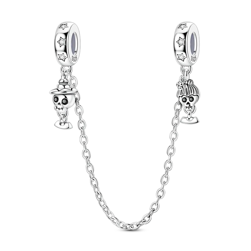 925 Sterling Silver Pumpkin Charm With Zircon Inlay