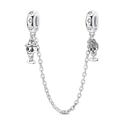 925 Sterling Silver Pumpkin Charm With Zircon Inlay