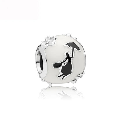 2025 Hot Selling 925 Silver Red Bow Rabbit Pendant Girl Beads for European Original Bracelet DIY Exquisite Jewelry