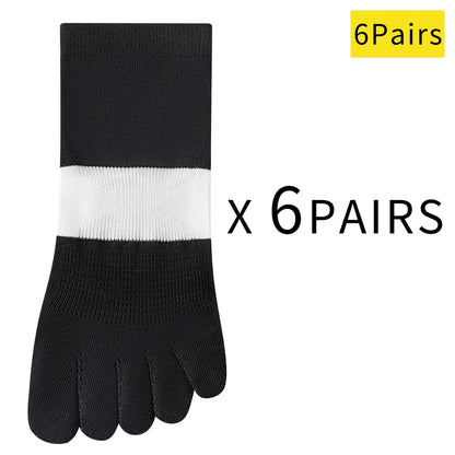 6 Pairs Women's Split Toe Yoga Socks Breathable Grip