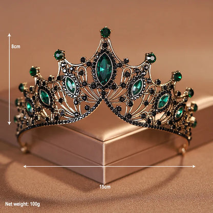 Bridal Elegance Crystal Tiara - Dazzling Silver Crown for Weddings Purple