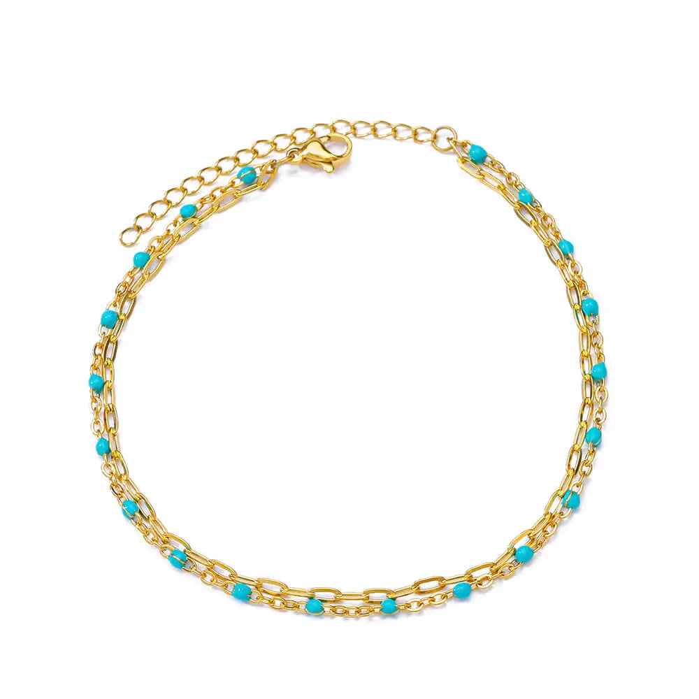 Gold Imitation Pearl Anklets for Women with Stainless Steel Chain - Perfect Summer Beach Accessories and Gifts