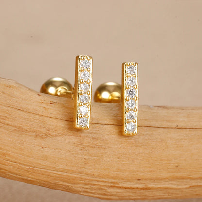2Pcs Helix Ear Piercing Stud Earrings for Women Zircon Heart Star Moon Tragus Accessories Jewelry Gift