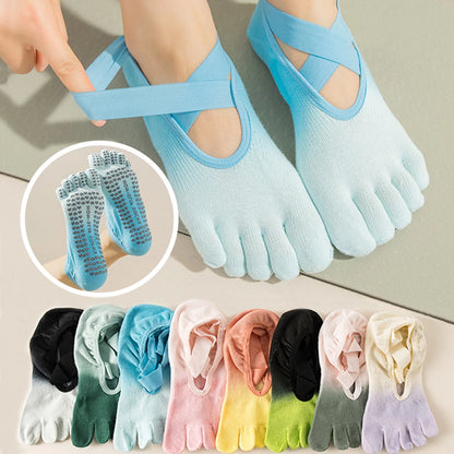 Premium Yoga Toe Socks Low Cut Tie Dye Breathable Moisture