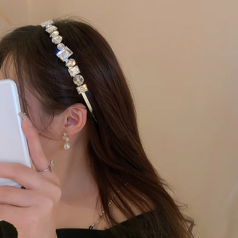 Elegant Rhinestone Geometric Headband for Parties and Weddings