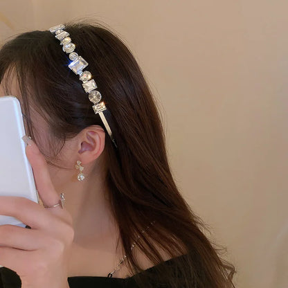 Elegant Rhinestone Geometric Headband for Parties and Weddings