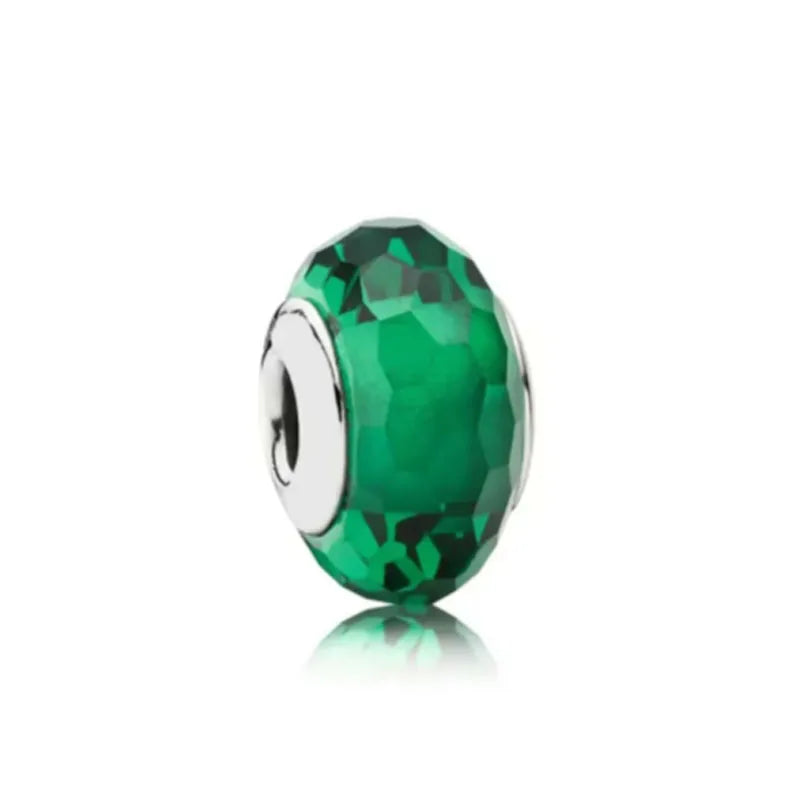2025 Trendy 925 Silver Colorful Glass Beads for European Bracelets DIY Exquisite Jewelry