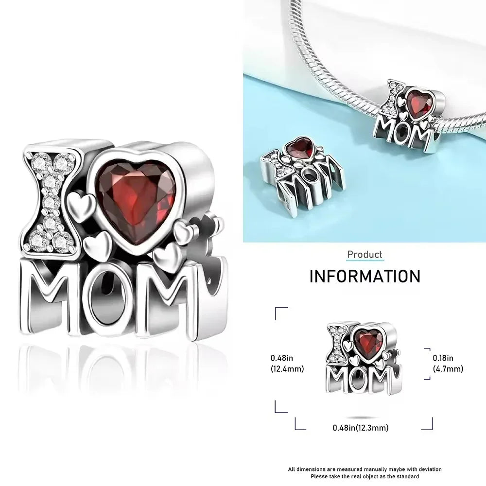 925 Sterling Silver Purple Star Animal Heart Flower Charms Beads for DIY Necklace and Bracelet Jewelry Gift