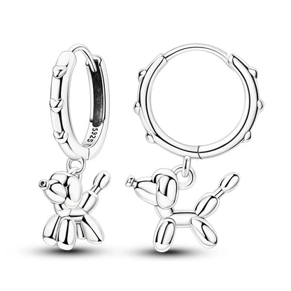 925 Sterling Silver Zirconia Hoop Earrings for Women Engagement Birthday Gift KTE438