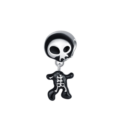Sterling Silver Halloween Skull Bat Pumpkin Charm Pendant for DIY Jewelry SMC4689