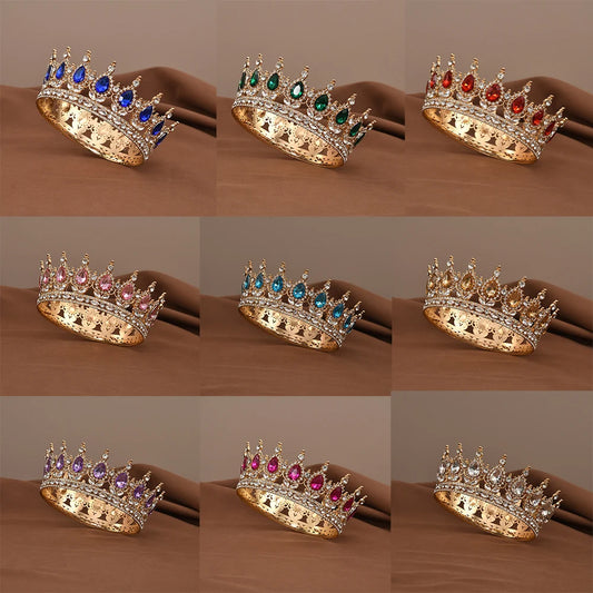 European Princess Tiara - Baroque Crystal Crown for Weddings & Pageants