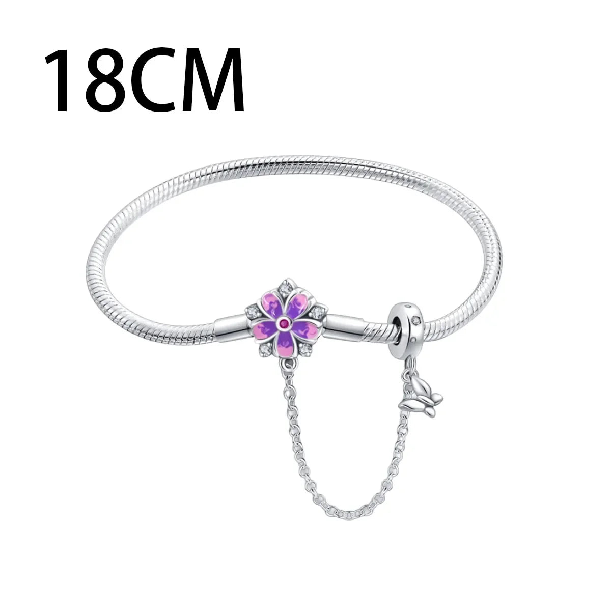 925 Sterling Silver Purple Heartsease Hydrangea Charms for DIY Jewelry Necklace and Bracelet Gifts