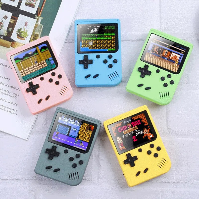 BOYHOM Retro Portable Mini Handheld Video Game Console 8 Bit 3.0 Inch Color LCD Built In 500 Games For Kids