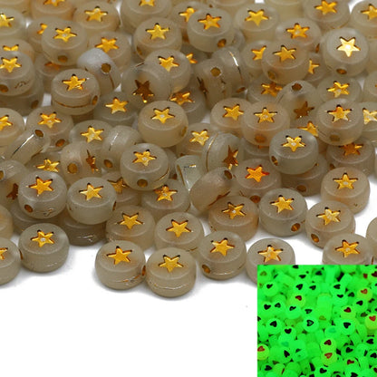 Chic Black Acrylic Beads with Gold Heart Design for Jewelry Crafting