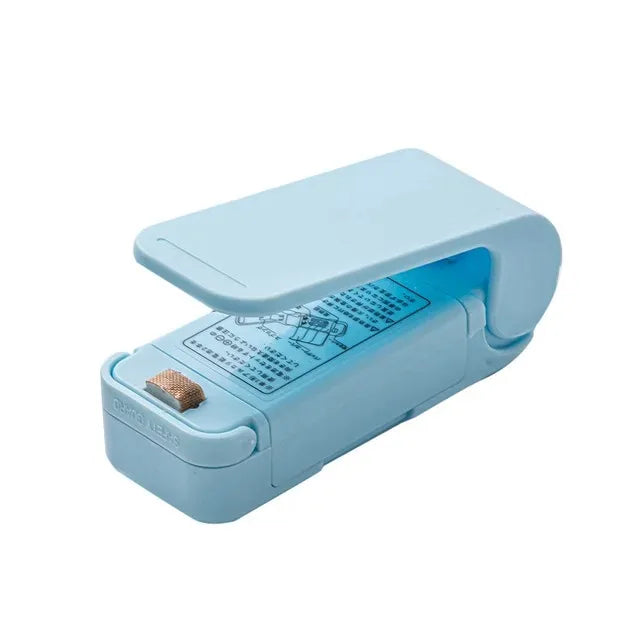 Mini Heat Bag Sealing Machine for Food Packaging Closure Blue